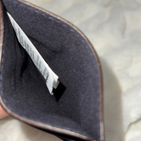 ❄️ GUC American Eagle Outfitters Two-Tone Cow Leather Card Slot Wallet - Picture 3 of 3